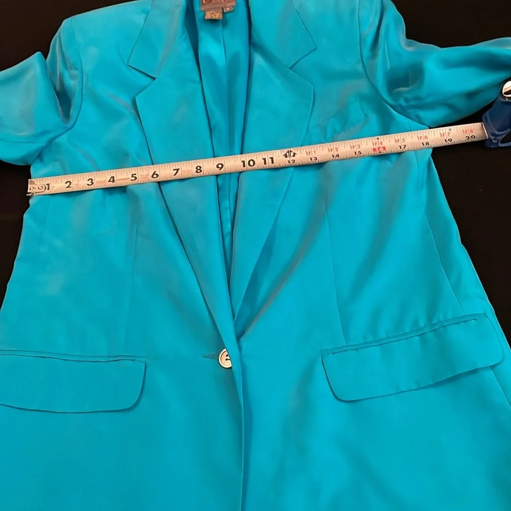 ❤️ Women’s EUC Vintage 90s Y2K COLLECTION POINT OF VIEW 100% Silk Jacket Sz 4 - Picture 12 of 13